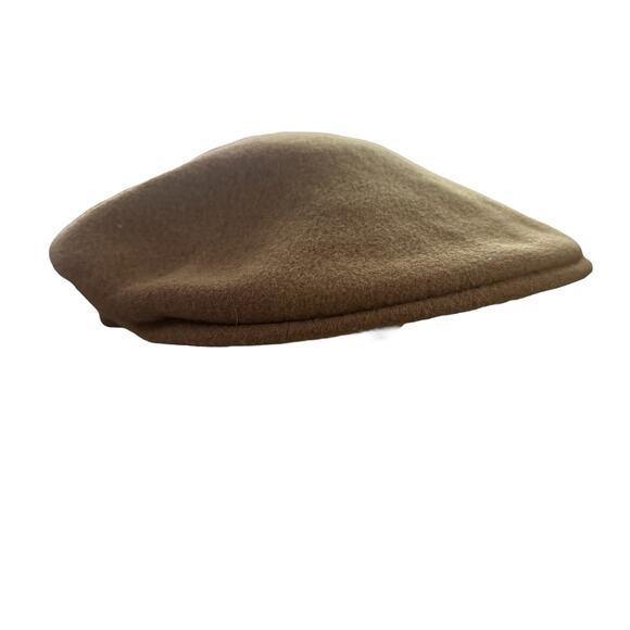 Vintage Kangol Men Flat Newsboy Beige Cap 100% Virgin Wool Made In England - Picture 1 of 5
